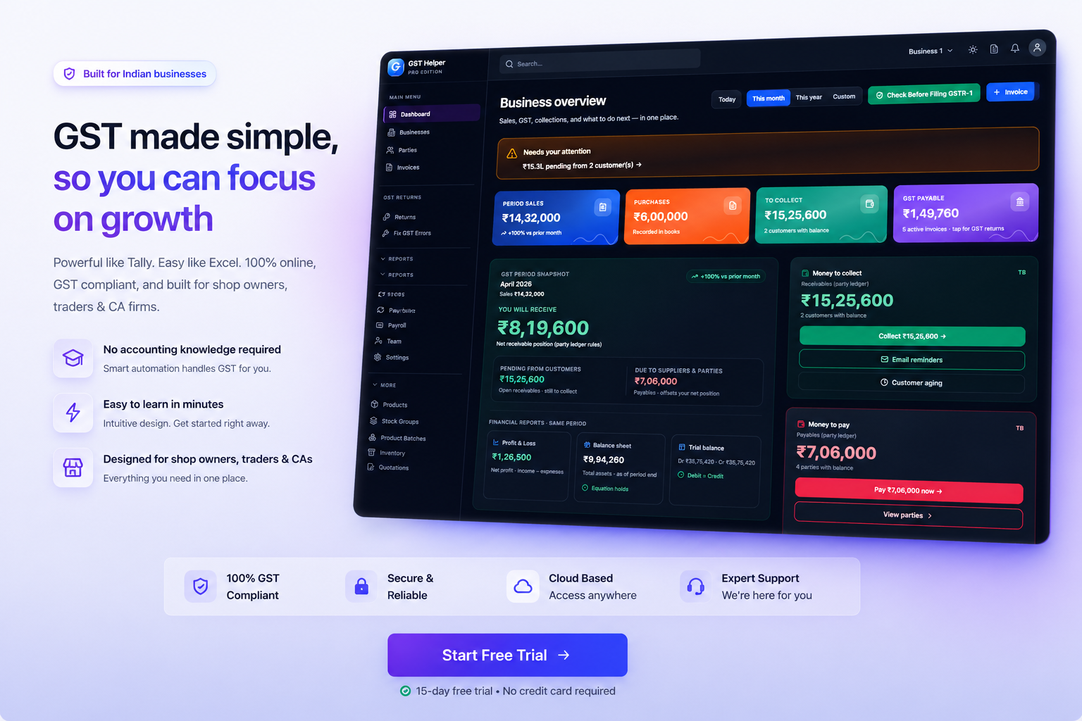 GST Helper Dashboard