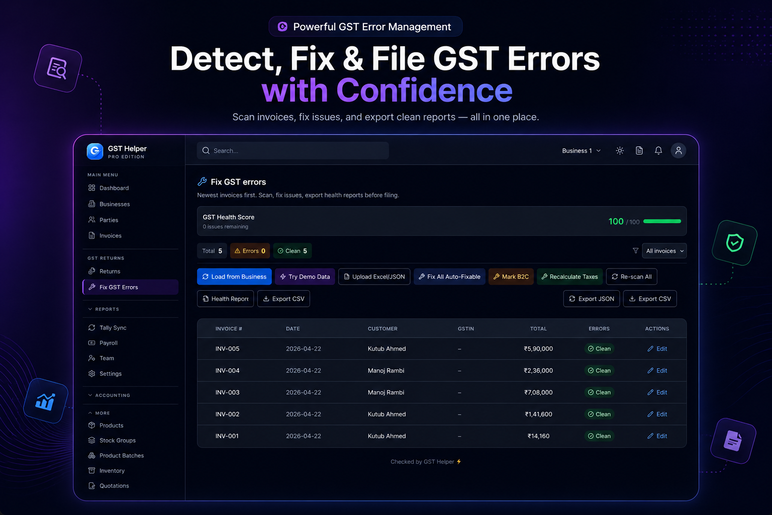 GST correction before filing